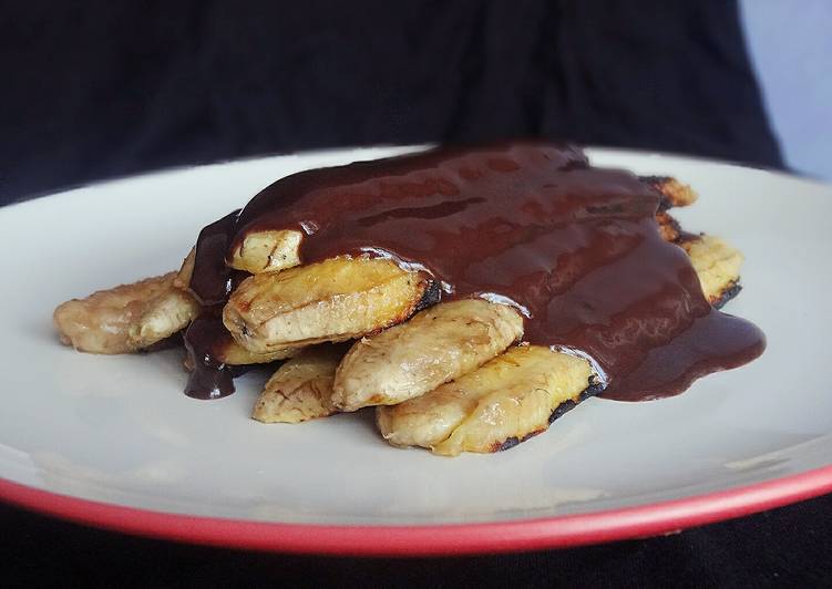 Pisang gapit kekinian saus coklat