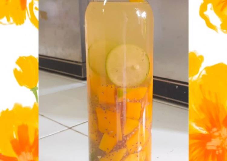 Resep Infused water (Mango+Lime+Chiaseed), Lezat