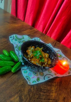 A picture of Kundru ki sabzi.
