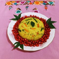 A picture of Semolina Vegetable Upma.
