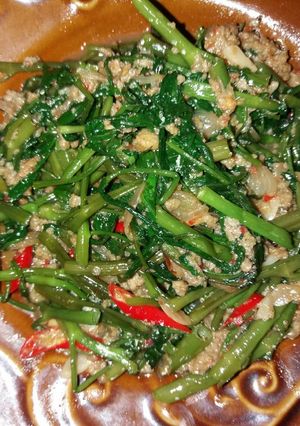 Foto resep Tumis kangkung oncom bumbu terasi