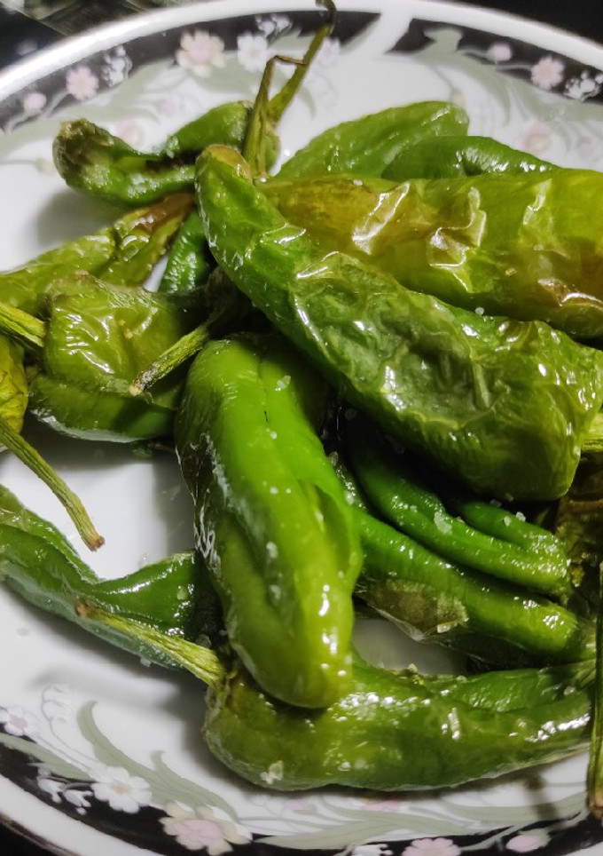 Una foto de Pimientos fritos en freidora de aire