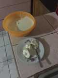 Helado casero de banano (mantecado)