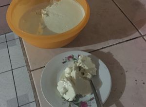 Una foto de Helado casero de banano (mantecado)