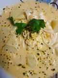 Sopa de verduras tipo Chupe con leche y huevos#porunmundomejor