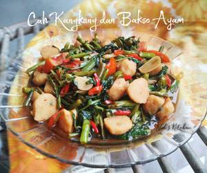 Resep Terbaik Cah Kangkung dan Bakso Ayam Saus Tiram Paling Enak Resep Terbaik Cah Kangkung dan Bakso Ayam Saus Tiram Paling Enak