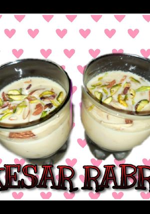 A picture of Kesar rabri.