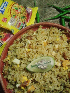 A picture of Maggi Spicy mixed Fried Rice 🍚.