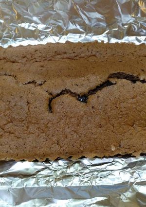Una foto de Bizcocho fit de crema de cacahuete y cacao