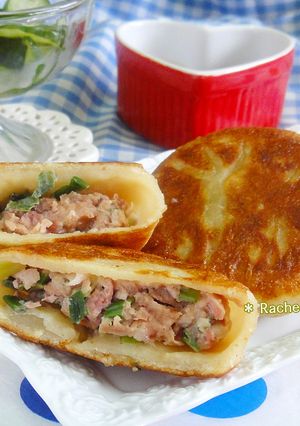 手作豬肉餡餅 的食譜成品照片
