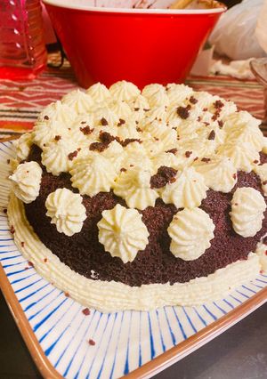 A picture of Microwave Red-Velvet Cake in 5 minutes!.
