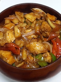 Una foto de Pollo agridulce