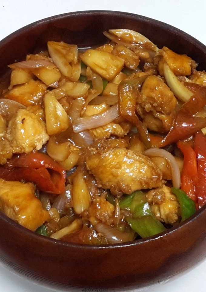 Una foto de Pollo agridulce