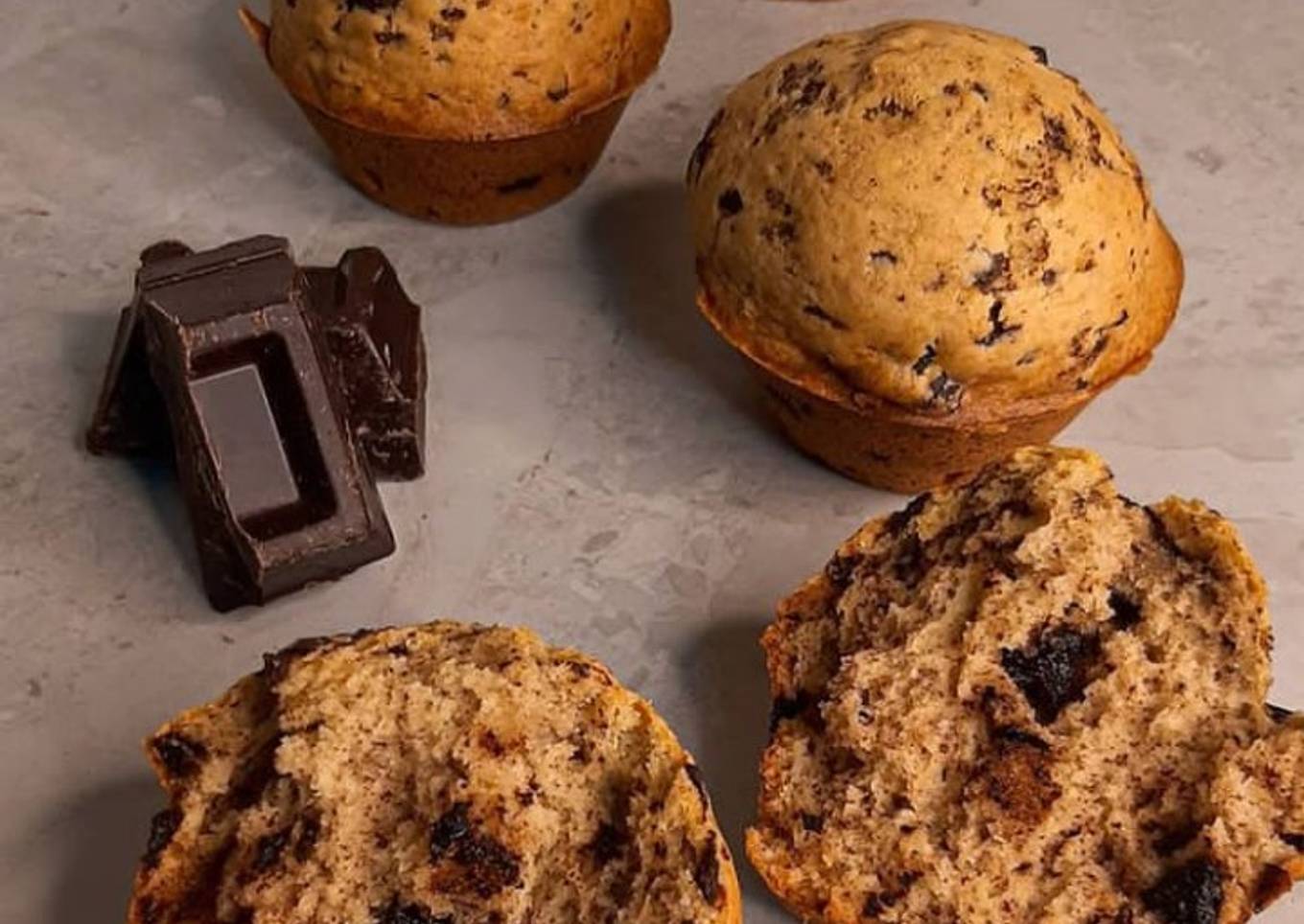 Banana chocolate chip muffins