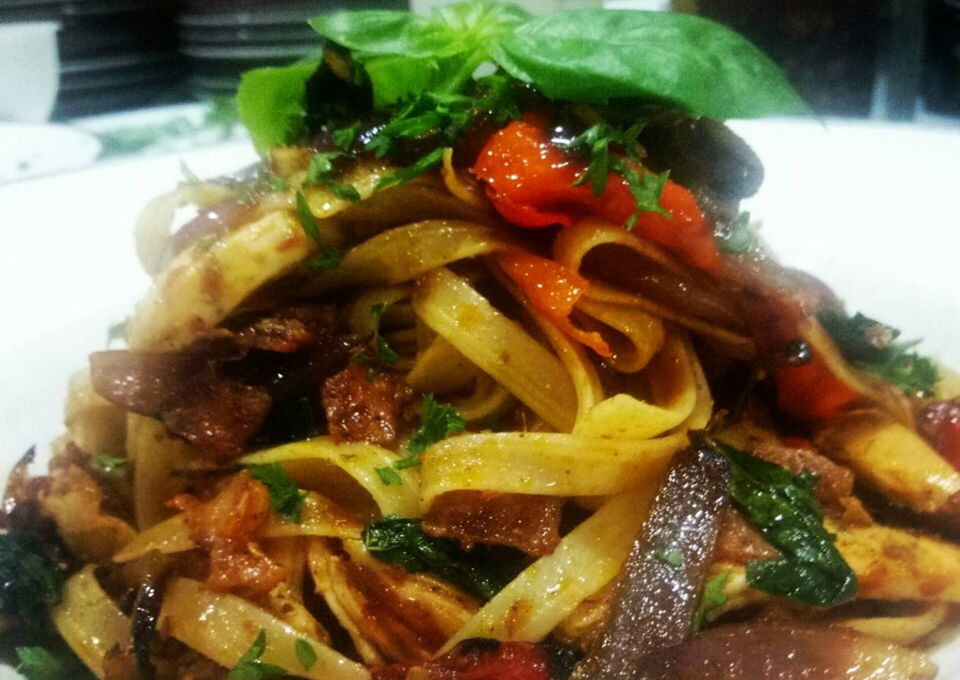 Fettucini rendang
