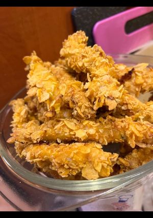 Parmezános pácolt sült csirkemell csíkok ropogós bundában 😜 recept fotója