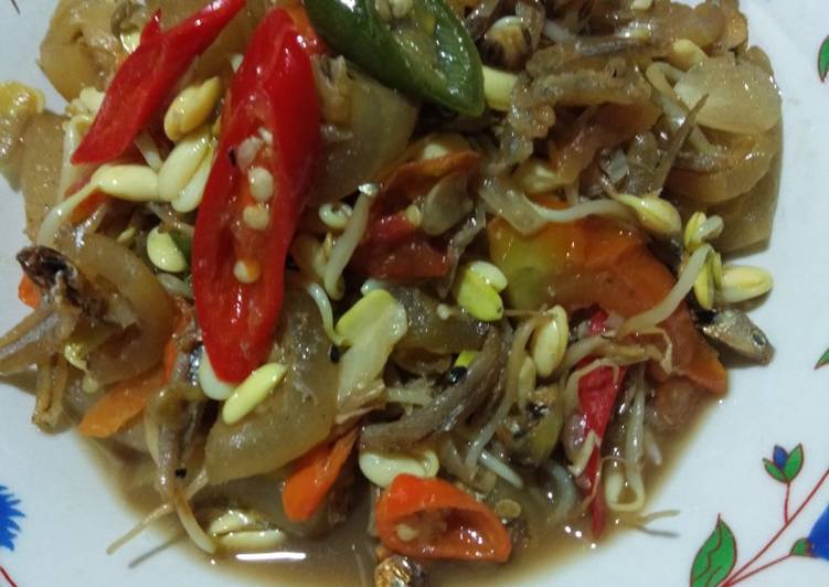 Resep Oseng teri cecek kecambah kedelai Anti Gagal