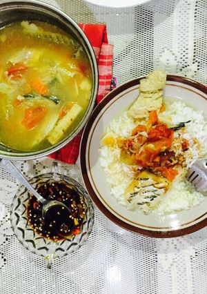 Foto resep Sop ikan kakap kuah asam segar dan sambel kecap