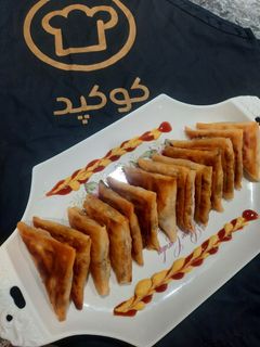 عکسی از دستور سمبوسه گوشت و سیب زمینی