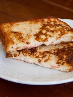 A picture of Smoked Trout Croque-Monsieur French Toast Style.