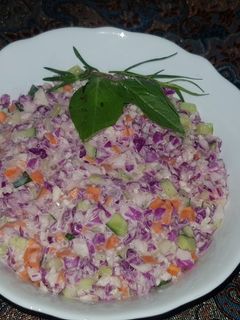 عکسی از دستور سالاد هویج و کلم