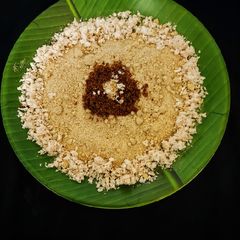 A picture of Brown rice flour puttu.