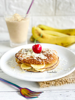 Foto resep Pancake pisang keju