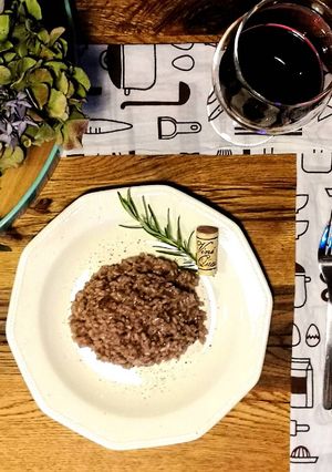 Foto di Risotto chianti e rosmarino (veg)