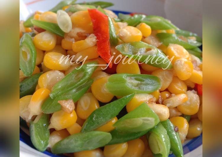 Resep Tumis Bujung (Buncis &amp; Jagung)😉 yang Lezat