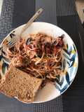 Pastas de berenjenas con tomates secos