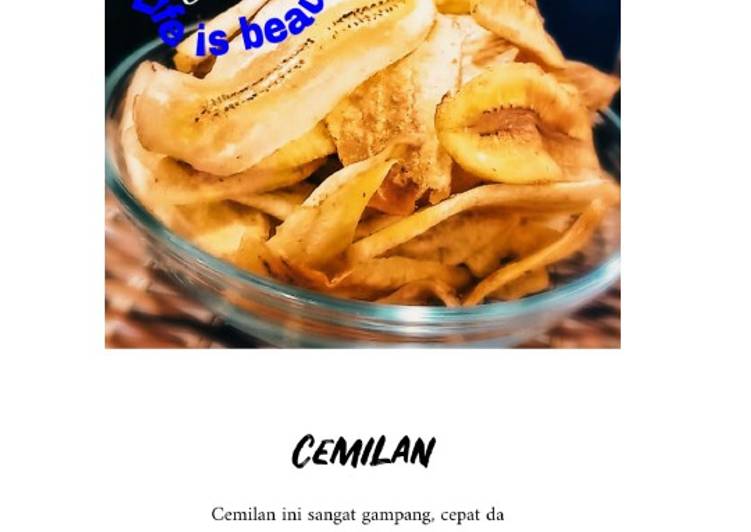 ✍🏾Cemilan, Kripik Pisang Gurih 🌿