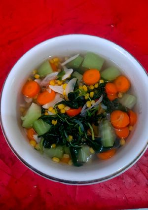 Foto resep Bening Bayam jagung wortel labu siam