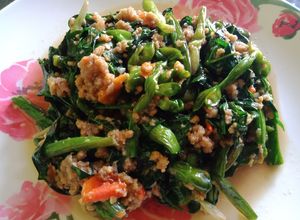 Foto resep Oseng bunga genjer pepaya jepang