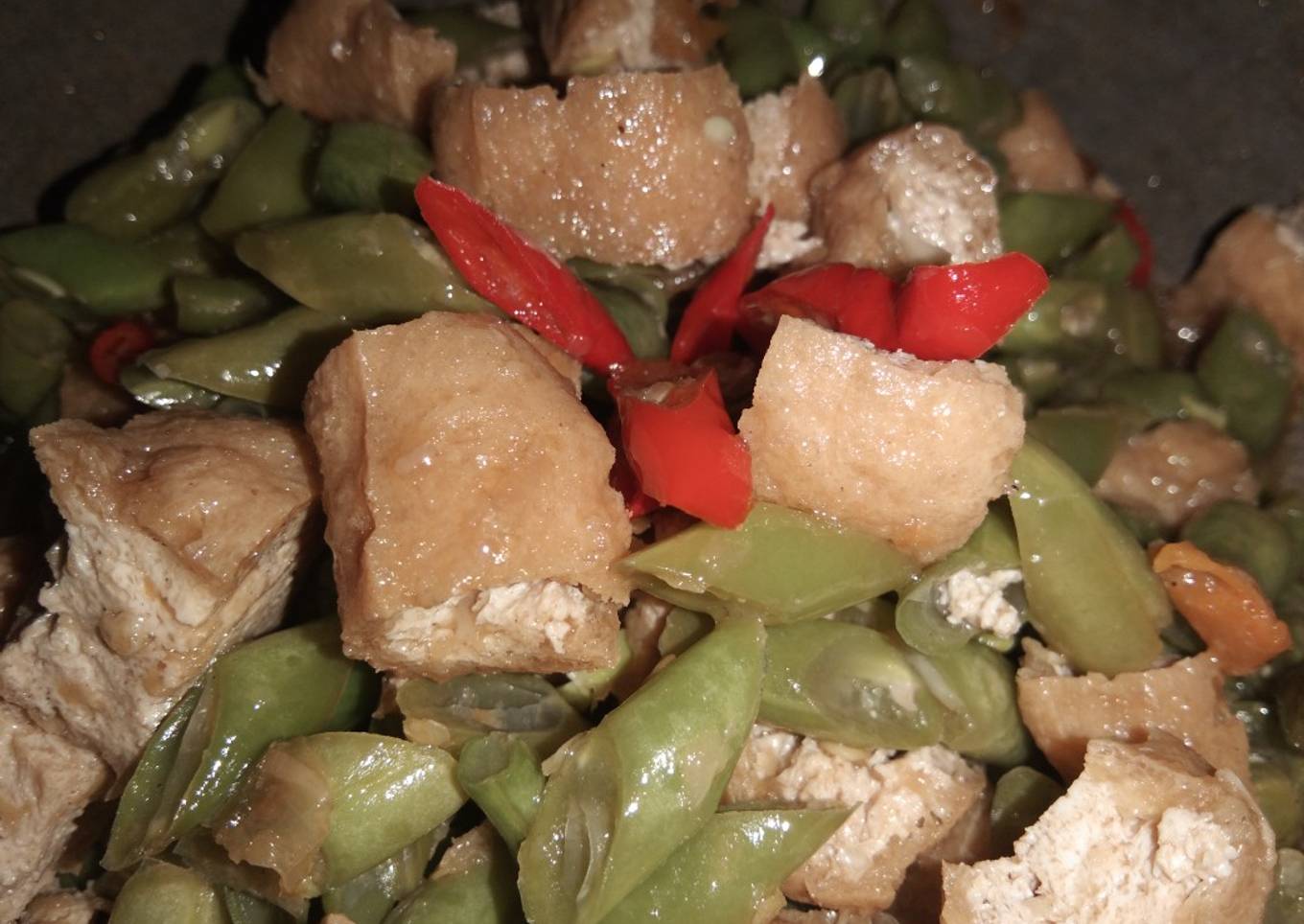 Oseng buncis tahu pong