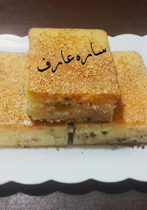 صورة لوصفة كيكة الزبادي او الرمل
