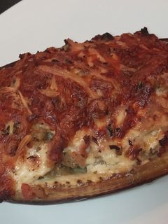 Una foto de Berenjena rellena