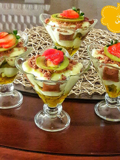 عکسی از دستور پودینگ کیوی