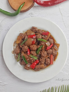 Foto resep 715. Bola-bola Daging Saus Tiram