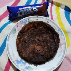 A picture of Orange Oreo Biscuit Marble Cake.