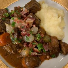 A picture of Boeuf Bourguignon (Beef Burgundy Stew).