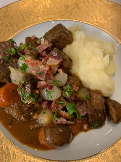A picture of Boeuf Bourguignon (Beef Burgundy Stew).