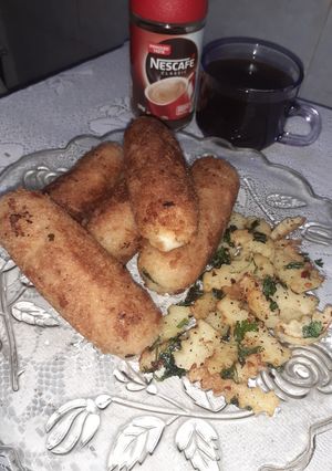 A picture of Stuffed cheese bread Fingers.