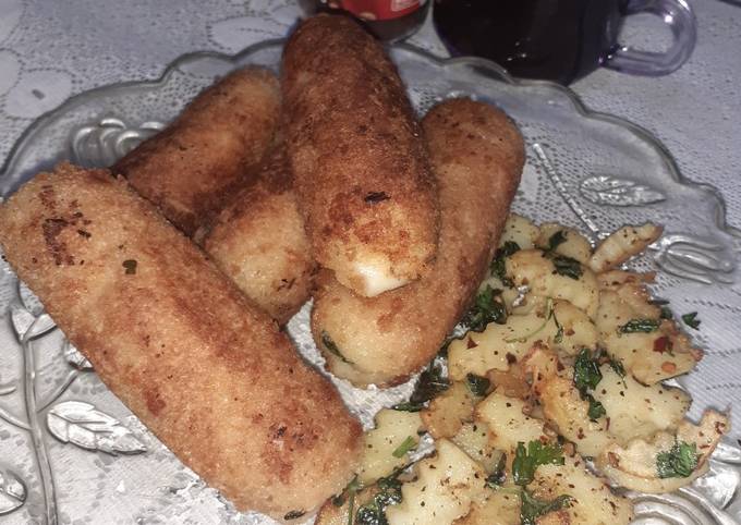 Recipe of Homemade Stuffed cheese bread Fingers