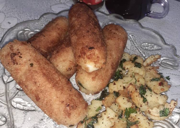 Stuffed cheese bread Fingers