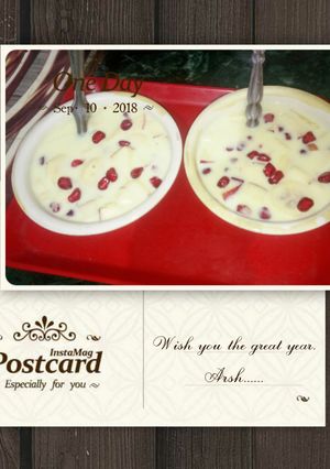 A picture of Fruit custard.