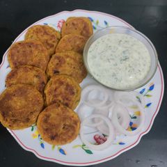 A picture of Lotus stem shammi kabab.