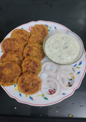 A picture of Lotus stem shammi kabab.