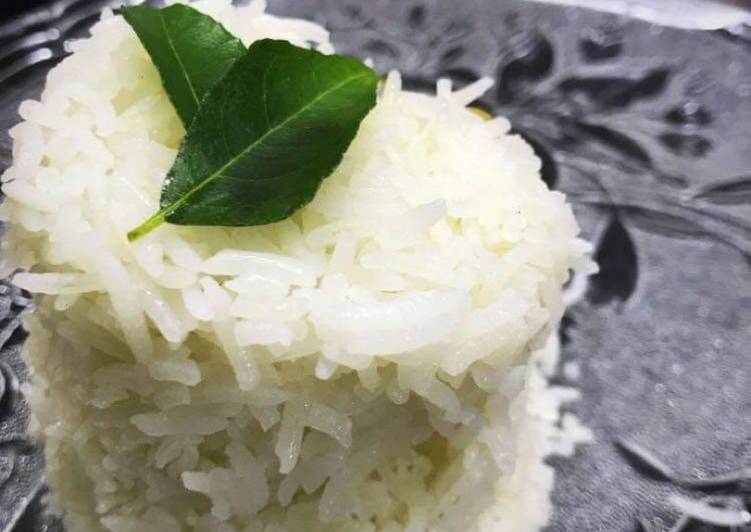 Steps to Prepare Quick Simply rice with karhi leaves