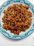 Tumis tempe usus renya pedas manis