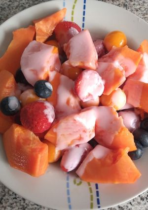 Una foto de Ensalada de frutas baja en calorías